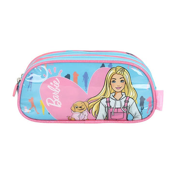 Estojo Escolar Duplo Barbie Azul - Luxcel