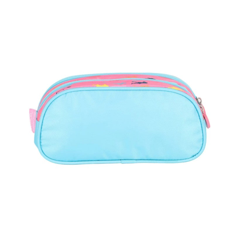 Estojo Escolar Duplo Barbie Azul - Luxcel