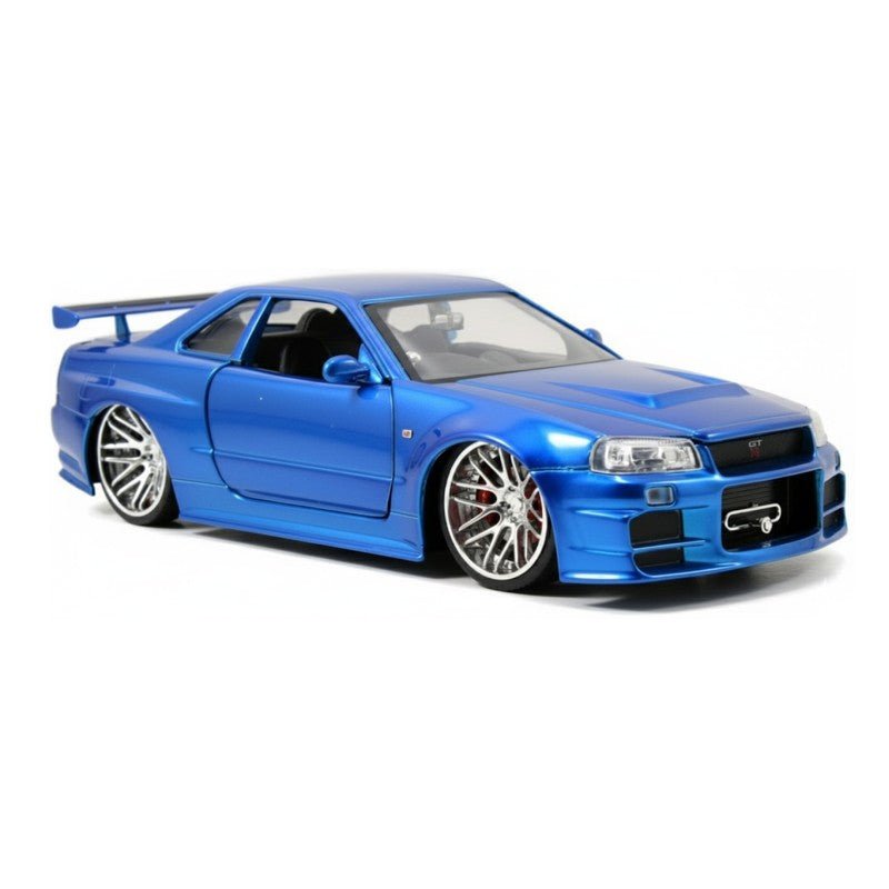 Miniatura Nissan Skyline Gtr R34 Azul 1/24 - Jada