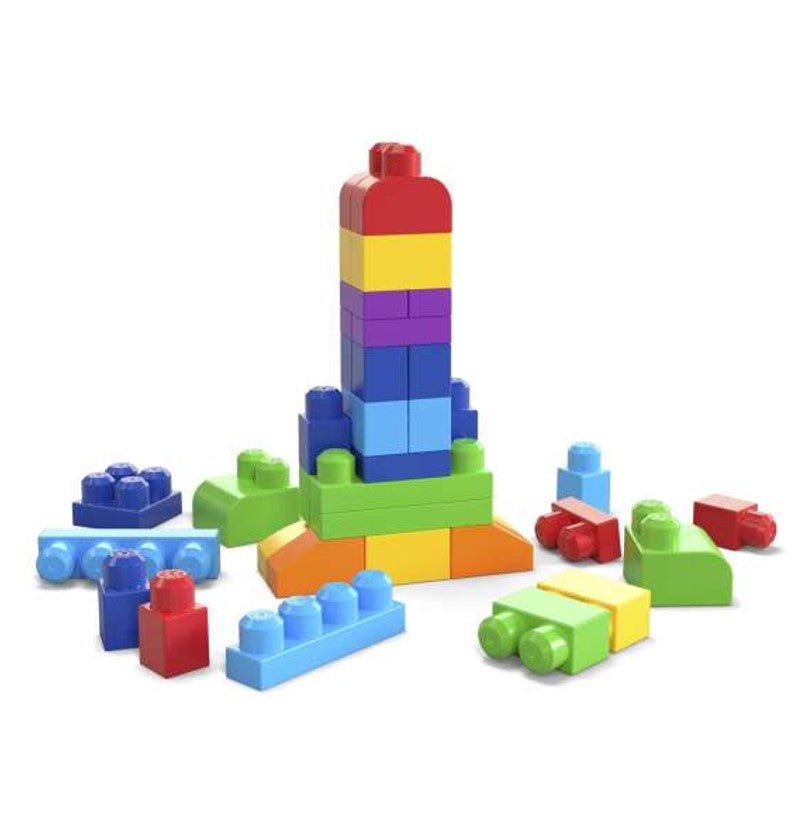 Mega Bloks Bolsa de Construção de 60 Peças Azul - Mattel