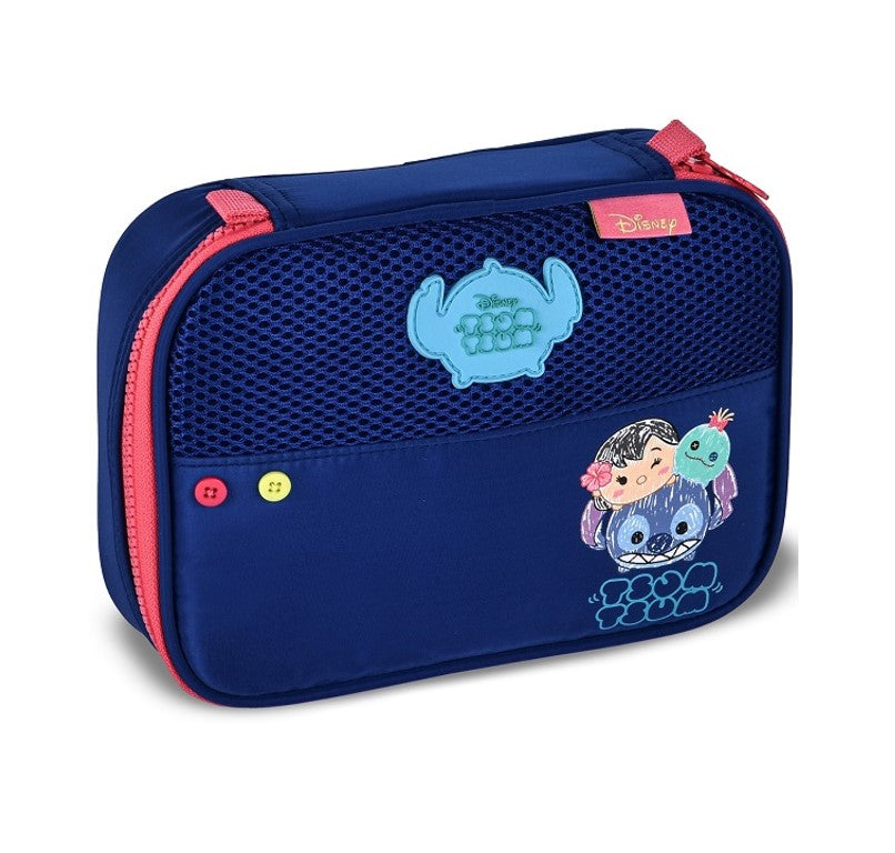 Kit Mochila de Costas e Estojo Box Infantil Disney Stitch Tsum Tsum