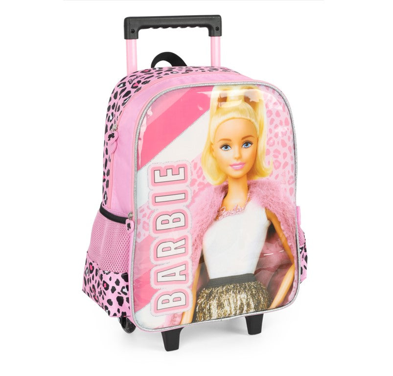 Kit Mochila de Rodinhas Infantil Lancheira + Estojo Barbie