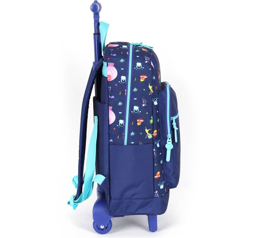 Kit Mochila de Rodinhas Infantil Disney Divertidamente com Lancheira Roxo