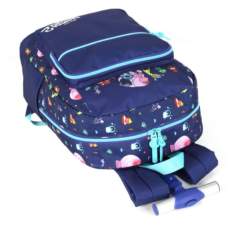 Kit Mochila de Rodinhas Infantil Disney Divertidamente com Lancheira Roxo