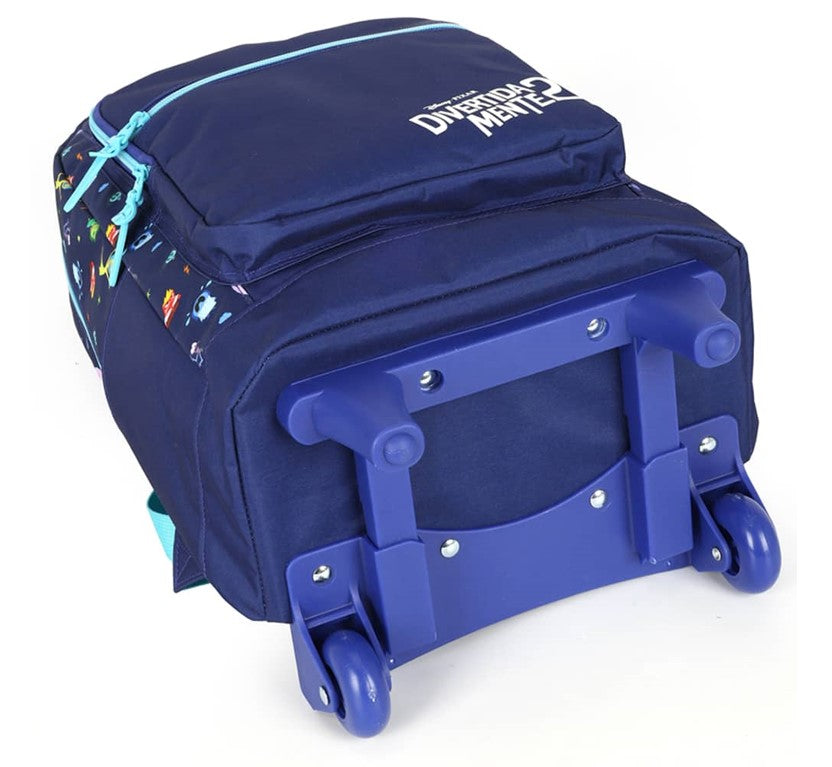 Kit Mochila de Rodinhas Infantil Disney Divertidamente com Lancheira Roxo