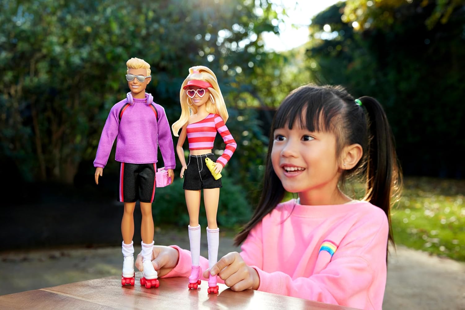Conjunto Boneca Barbie E Ken Com Patins - Mattel HXK90