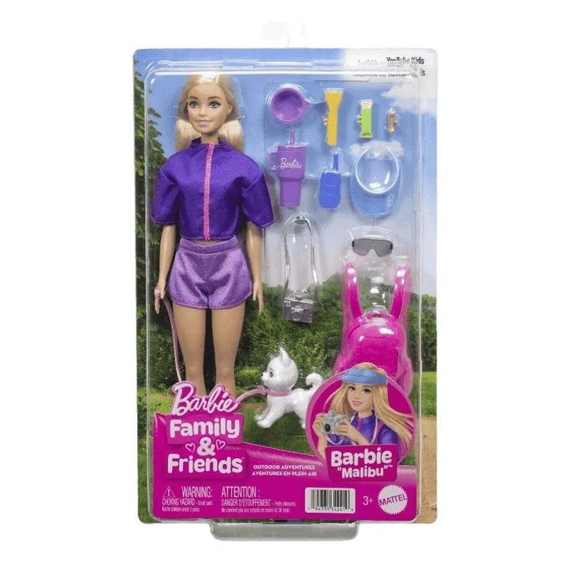 Barbie Malibu com Cachorrinho e Acessórios - Mattel