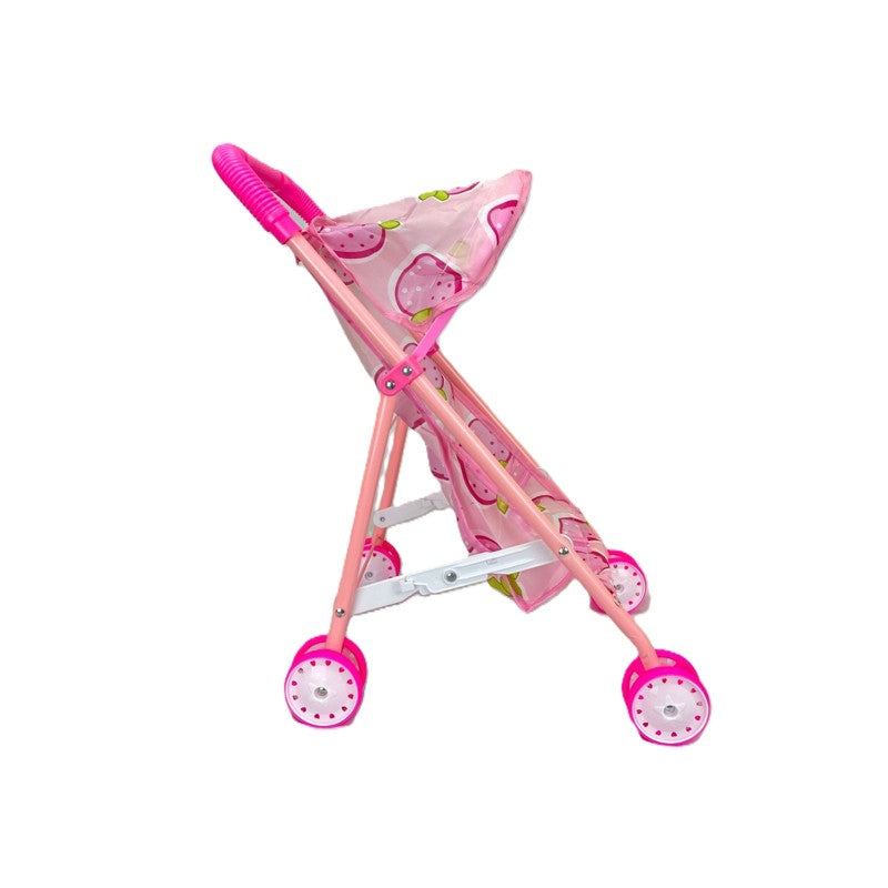 Carrinho de Boneca Rosa com Morangos - Vip
