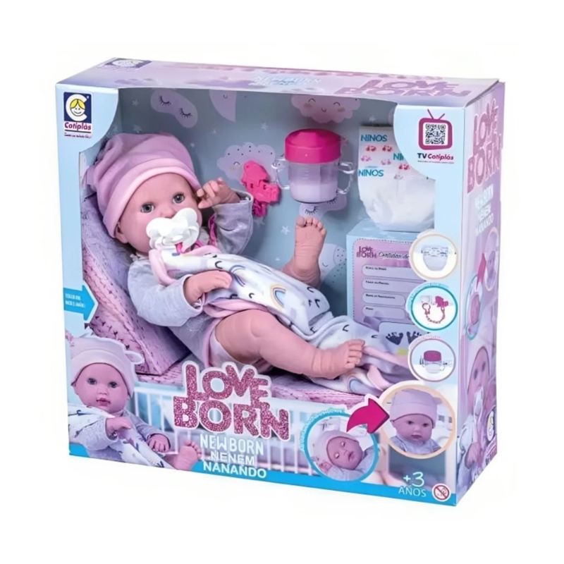 Boneca Love Born Nenem Nanando - Cotiplás