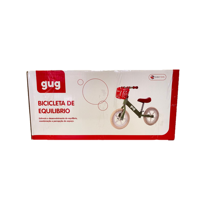 Bicicleta de Equilibrio Verde com Cesta GUG - Shiny Toys