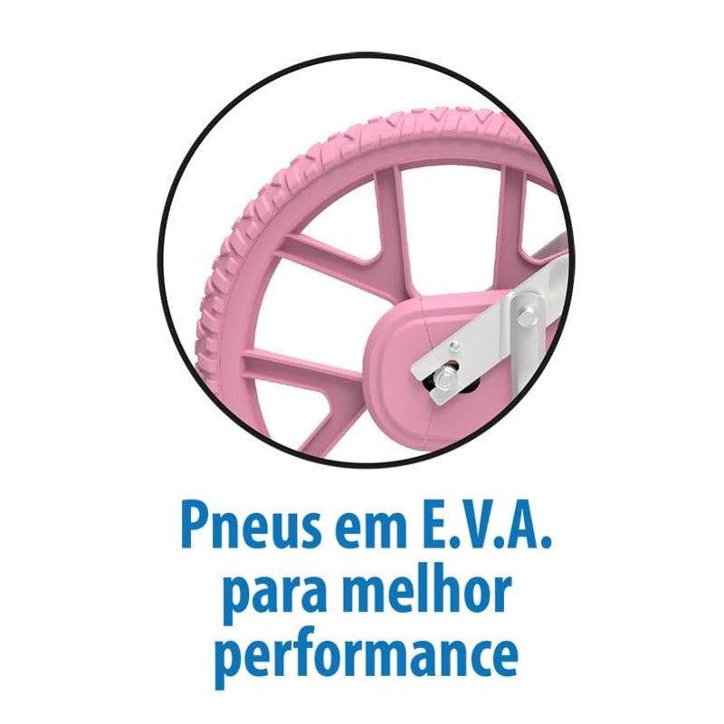 Bicicleta Aro 14 Hello Kitty Rosa - Bandeira