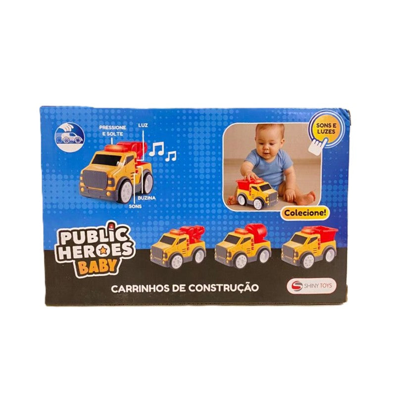 Carrinho de Construção Betoneira Com Luz e Som - Shiny Toys