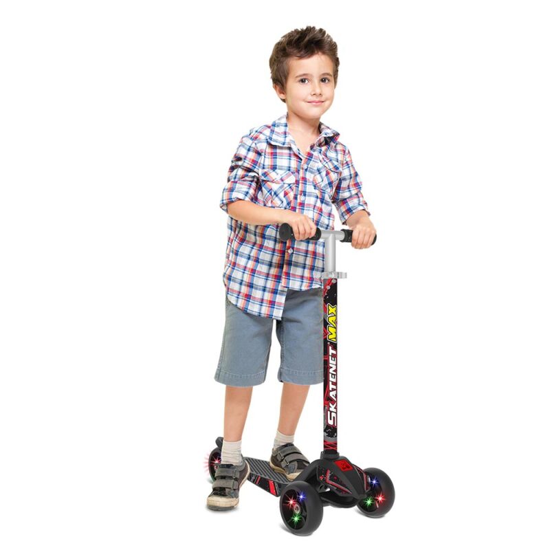 Patinete Infantil Ajustável Max Led Black Bandeirante