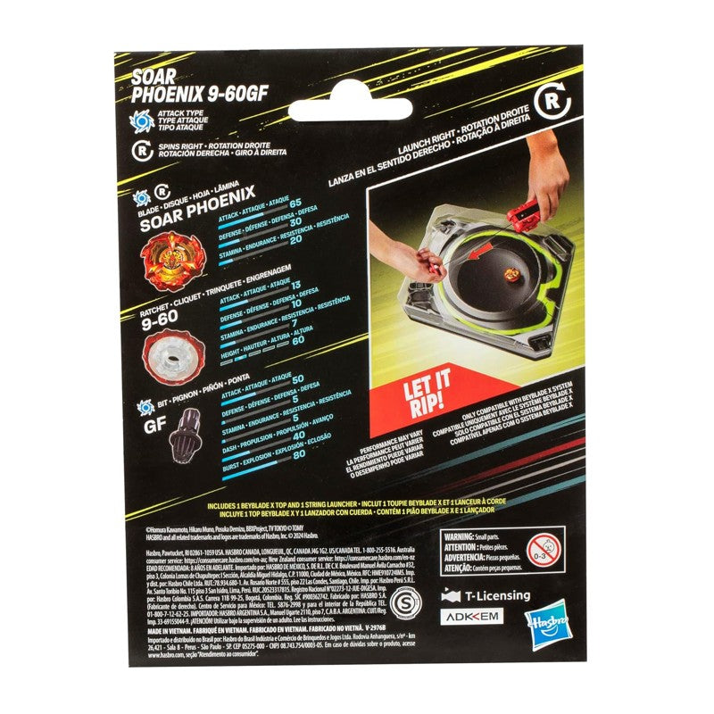 Kit BeybladeX Soar Phoenix 9-60GF - Hasbro