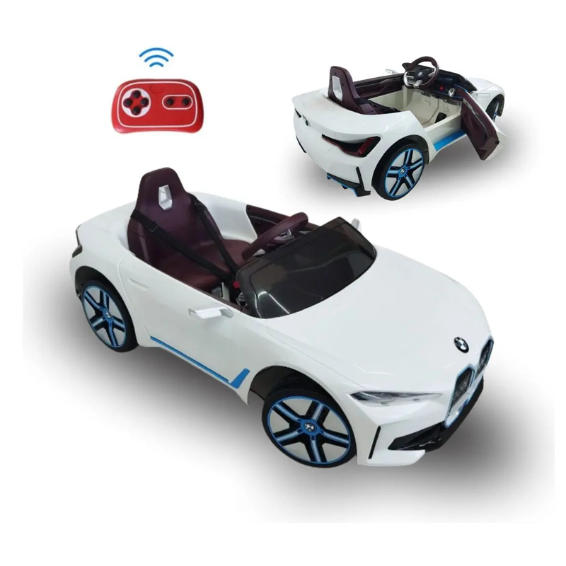 Carro Elétrico BMW I4 Branco 12v Com Controle Remoto - Zippy
