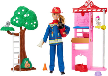 Playset Barbie Profissões Bombeira Mattel HRG55