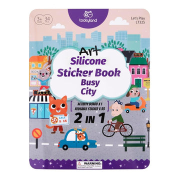 Livro de Adesivos em Silicone Cidade - Tooky Toy