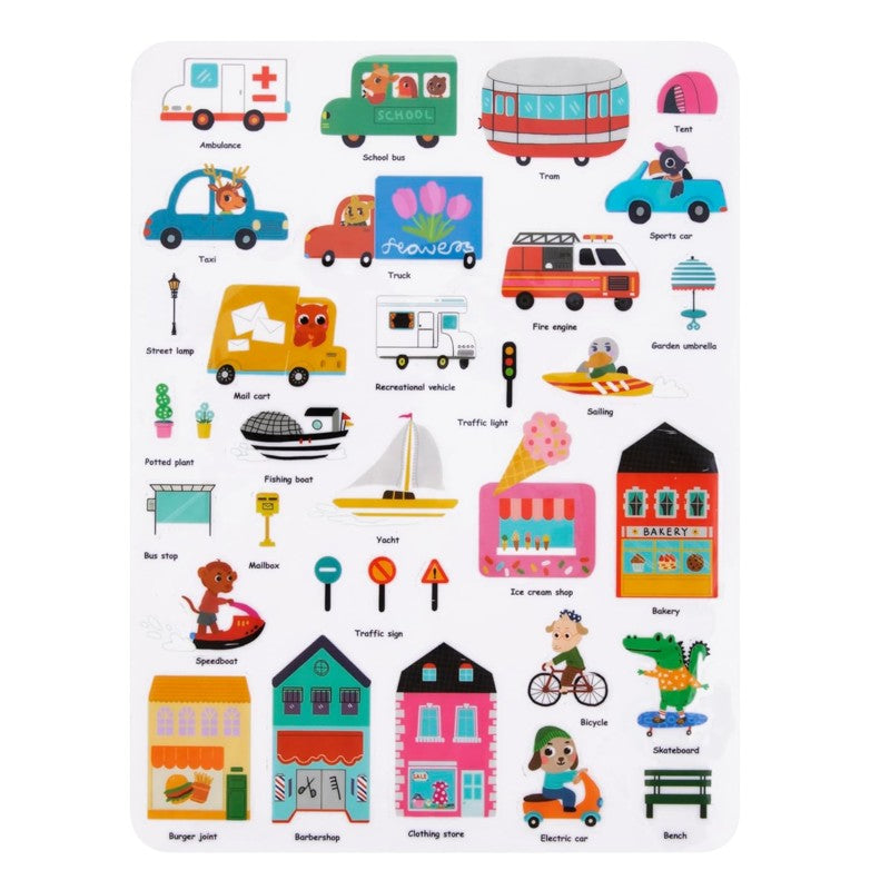 Livro de Adesivos em Silicone Cidade - Tooky Toy