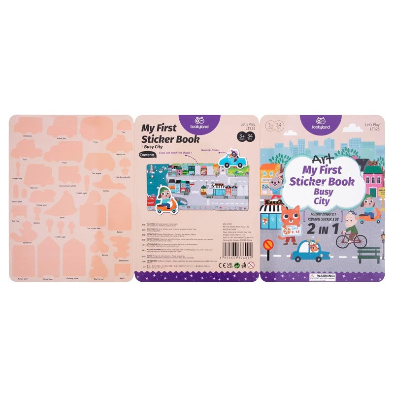 Livro de Adesivos em Silicone Cidade - Tooky Toy
