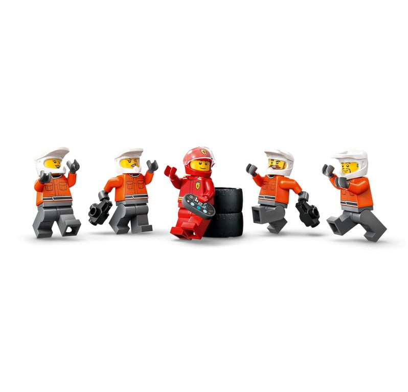 Lego City Pit Stop e Equipe da F1 com Carro Ferrari 60443 – Brink