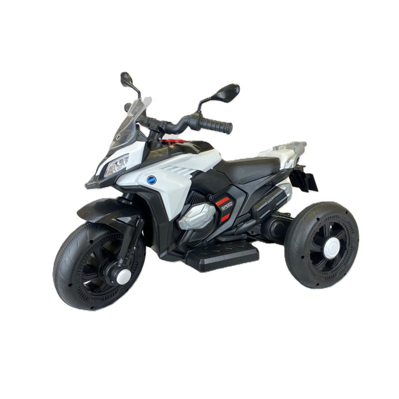 Moto Elétrica Branca Três Rodas 6V com Luz e Som - Brink Center
