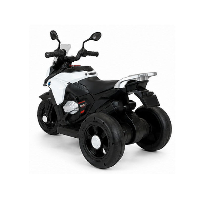 Moto Elétrica Branca Três Rodas 6V com Luz e Som - Brink Center