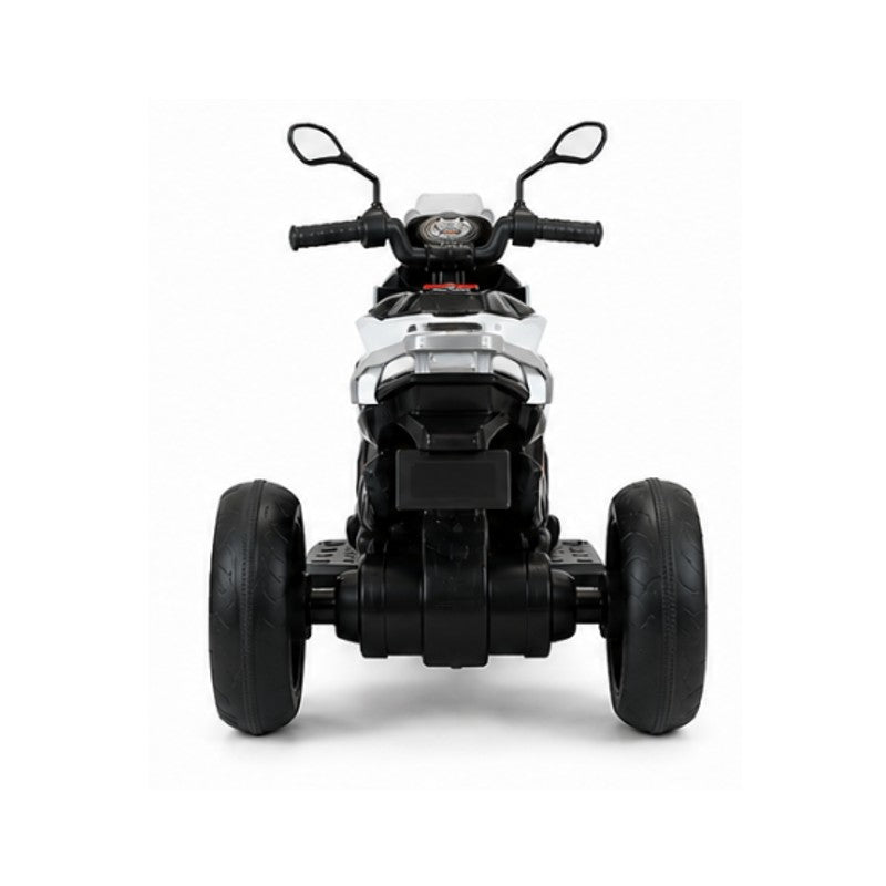 Moto Elétrica Branca Três Rodas 6V com Luz e Som - Brink Center