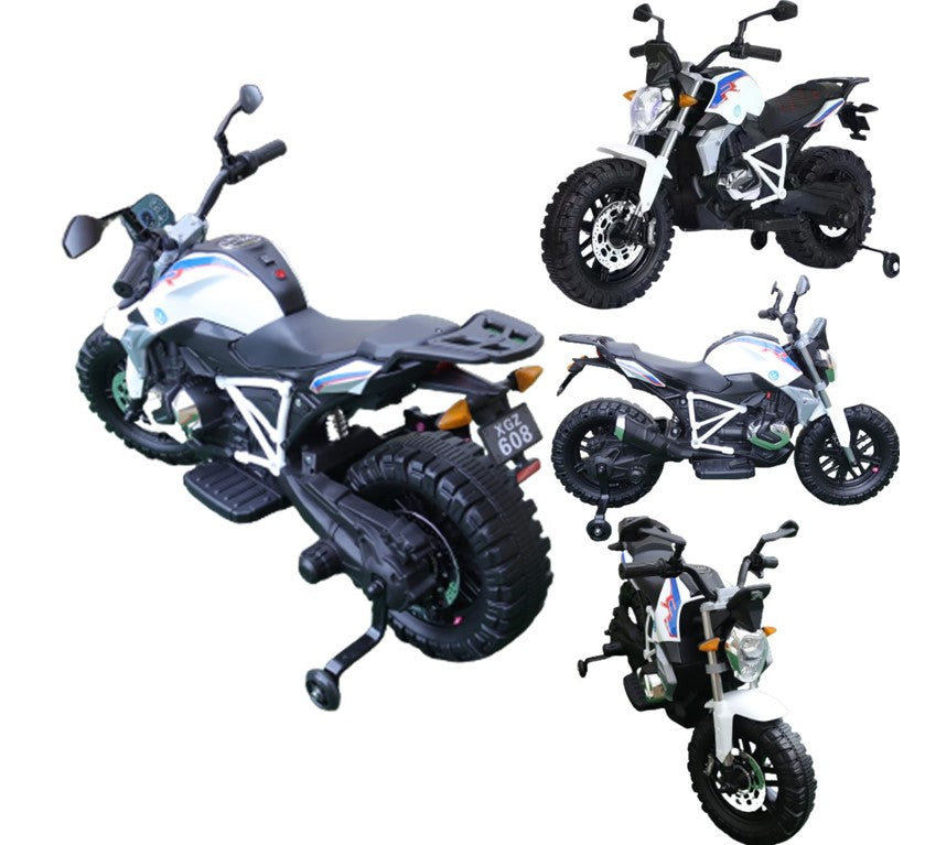 Moto Elétrica Infantil Ducati Monster 12V Branca