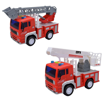 Carro de Bombeiro Fricção Com Luz E Som - DM Toys