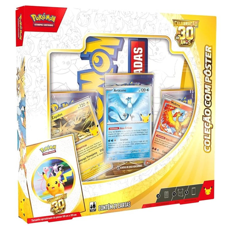 Box Pokémon Celebração 30 anos com Pôster Português - Copag