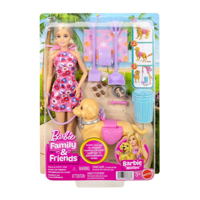 Barbie Malibu Passeio com Cachorrinho - Mattel