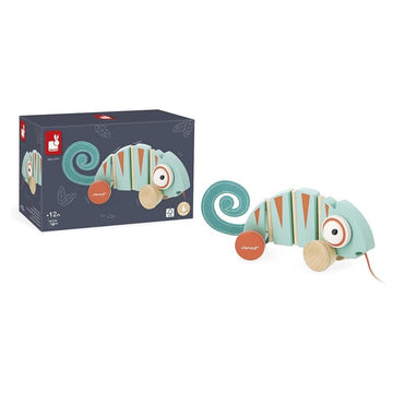 Camaleão Articulado para Passear com Rodinhas Tropik - Janod