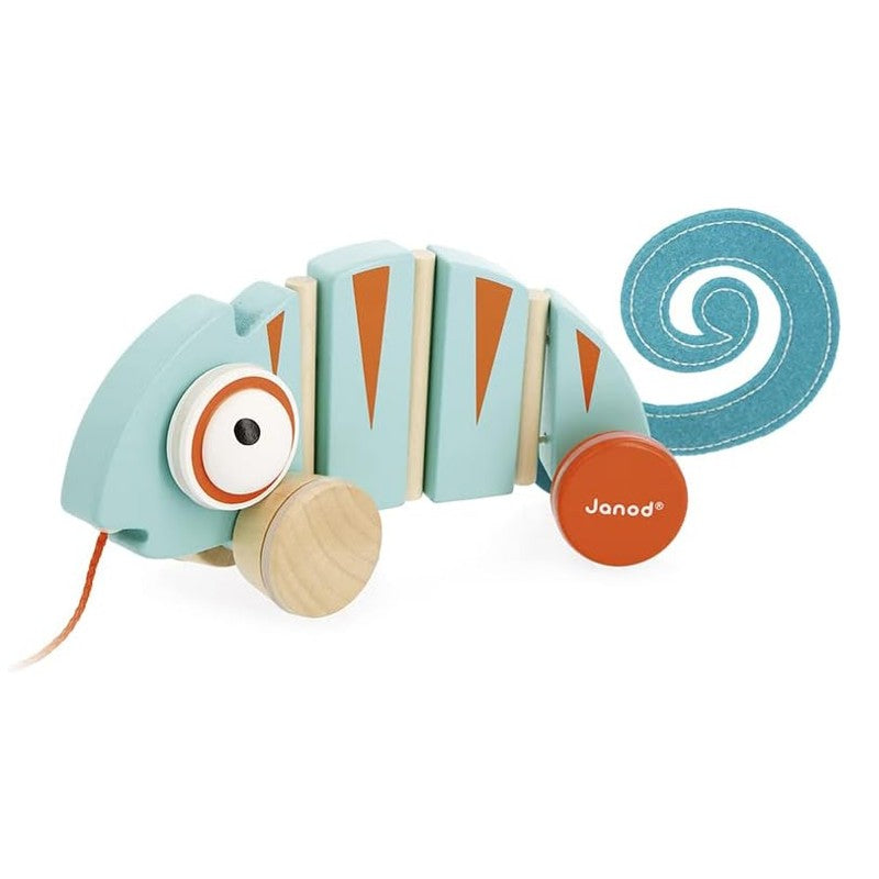 Camaleão Articulado para Passear com Rodinhas Tropik - Janod