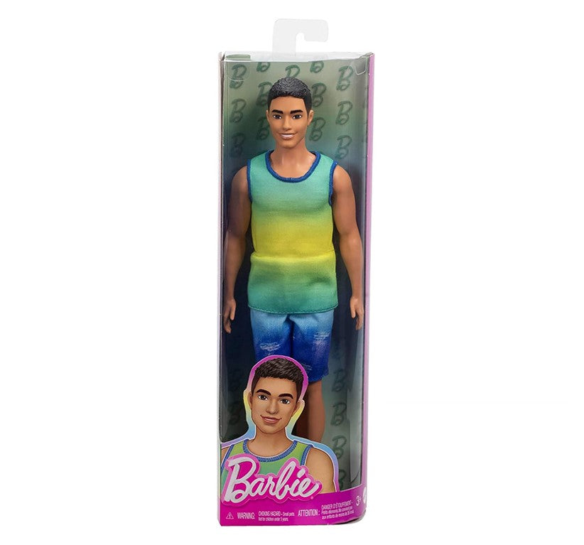 Boneco Barbie Fashionista Ken Moreno com Bermuda Jeans DWK44 - Mattel