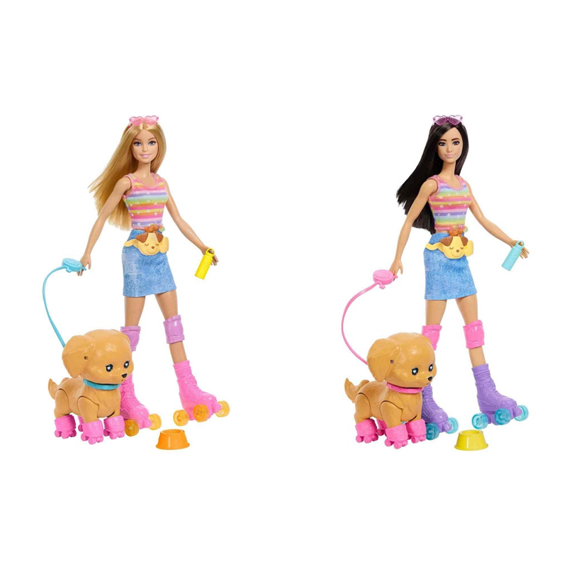 Barbie Patins e Corrida com Cachorrinho - Mattel