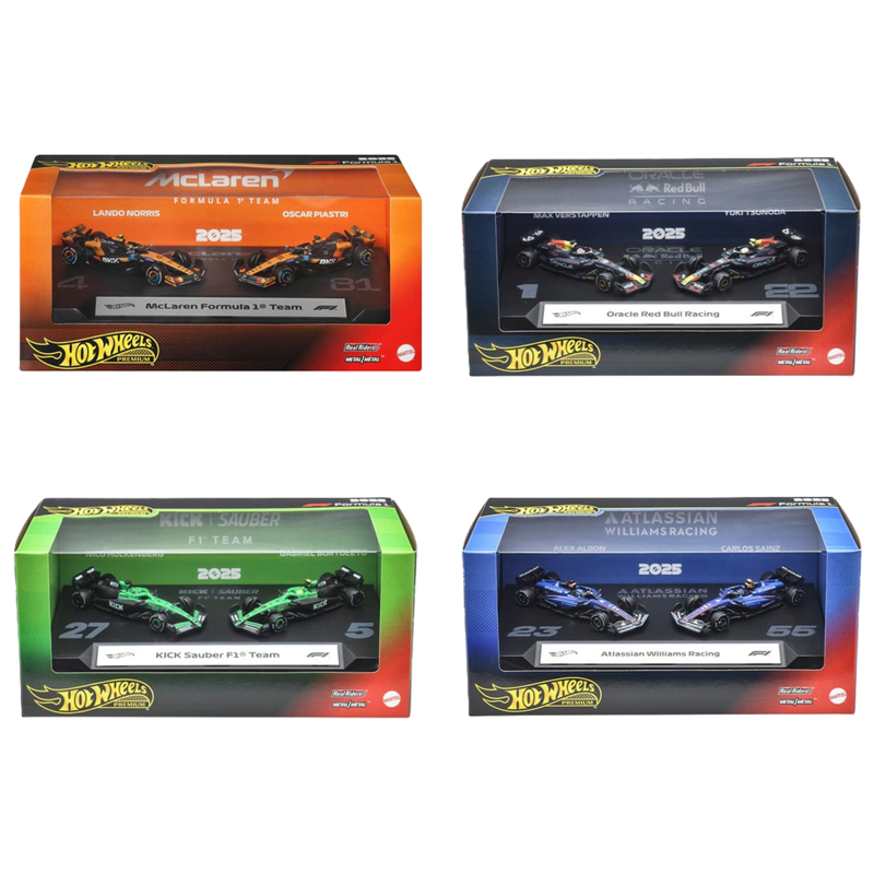 Hot Wheels Premium Formula 1 com Dois Carrinhos 1:64 - Mattel