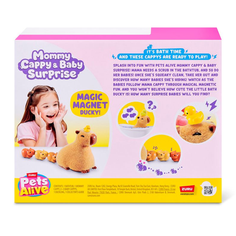 Pelúcia Pets Alive Mamãe e Bebê Capivara Surpresa - Candide