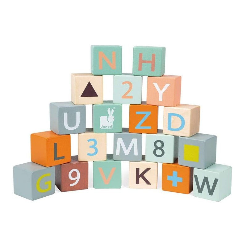 Andador de Empurrar de Madeira ABC Rodas Emborrachadas - Janod