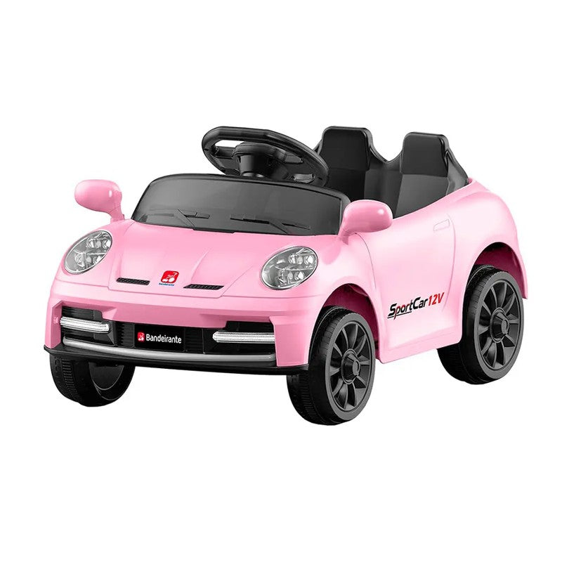 Carro Elétrico 12 Volts Infantil Sport Car R/C Rosa - Bandeirante