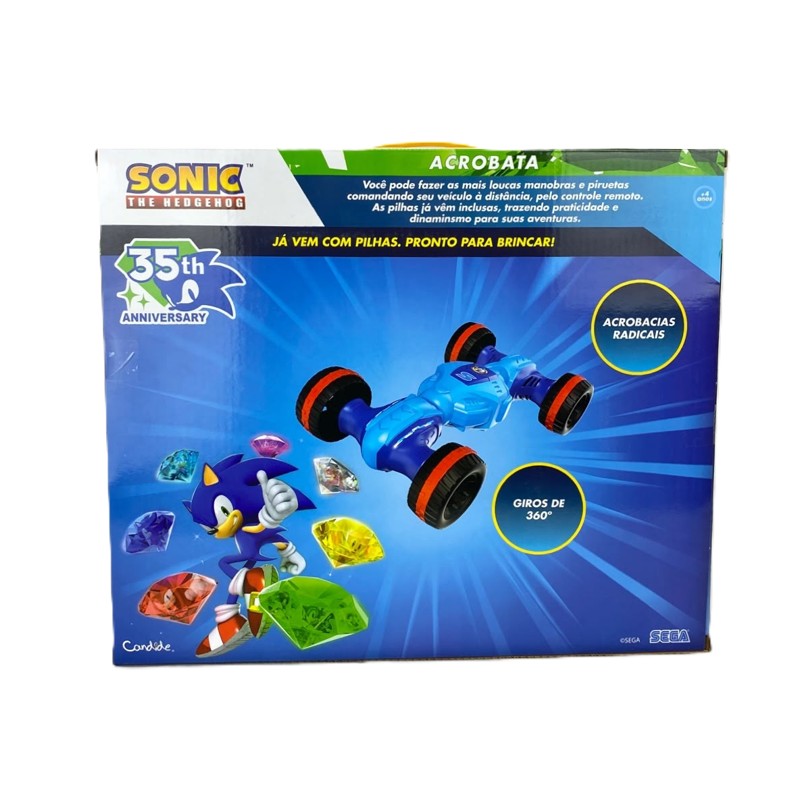 Carrinho de Controle Remoto Sonic Acrobata - Candide