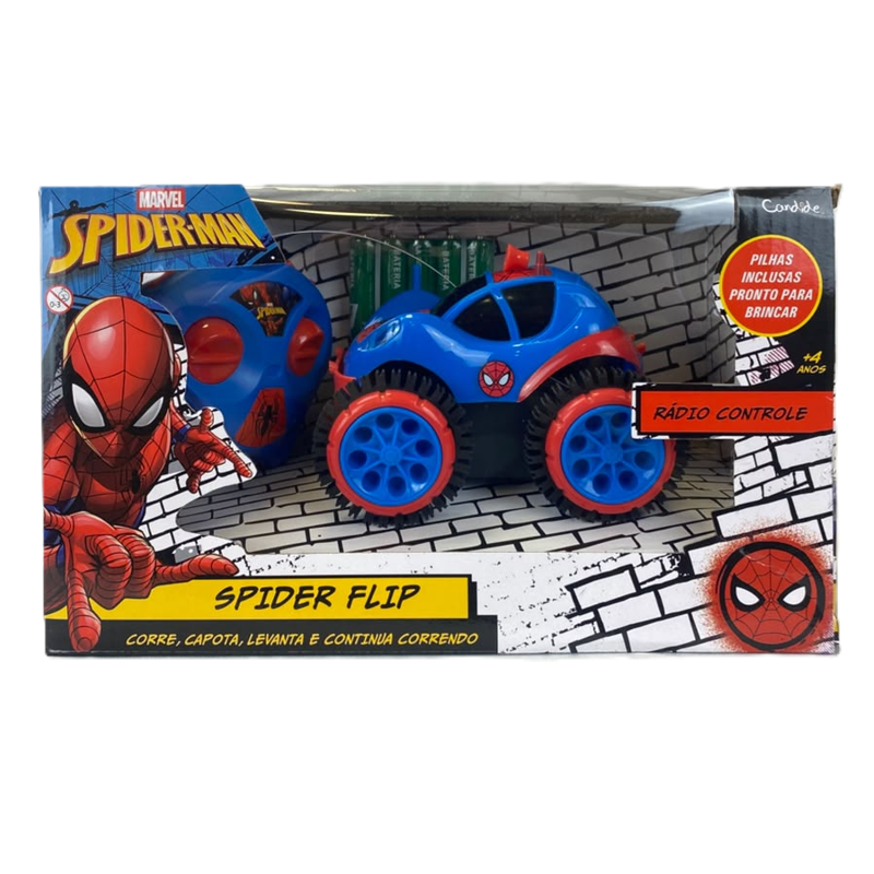 Carrinho de Controle Remoto Homem-Aranha Spider Flip - Candide
