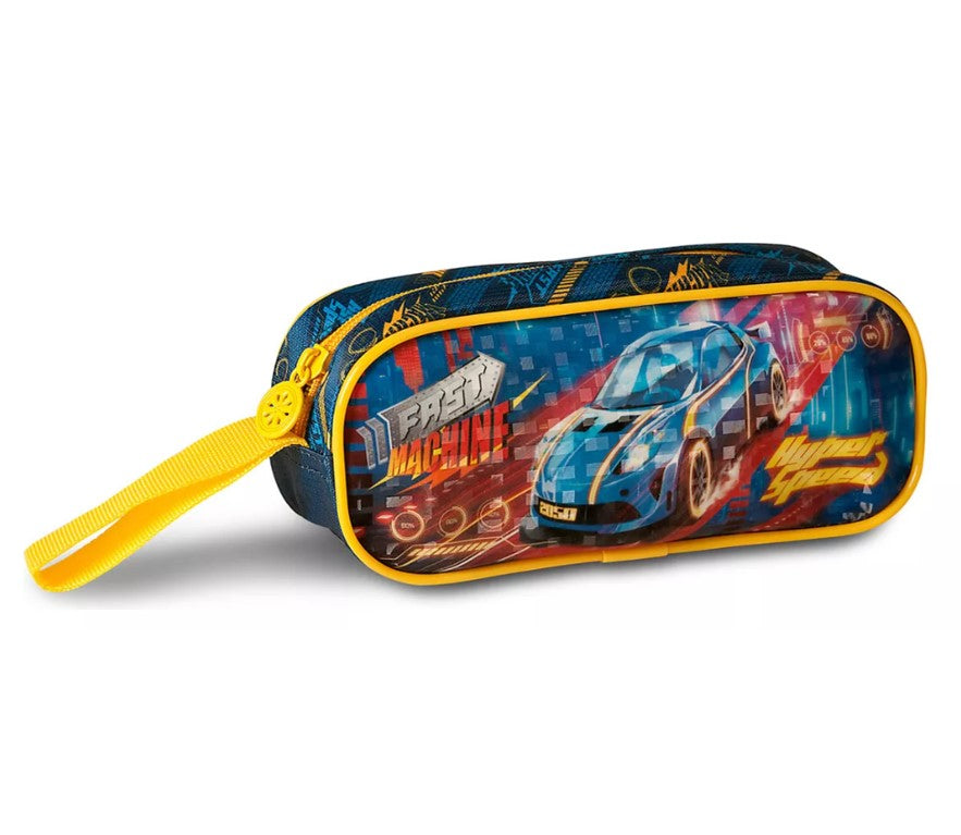 Kit Mochila Infantil De Rodinhas Com Estojo E Lancheira Carros