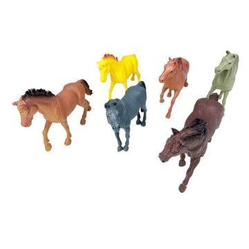Kit Animais Com 6 Cavalos - Shiny toys