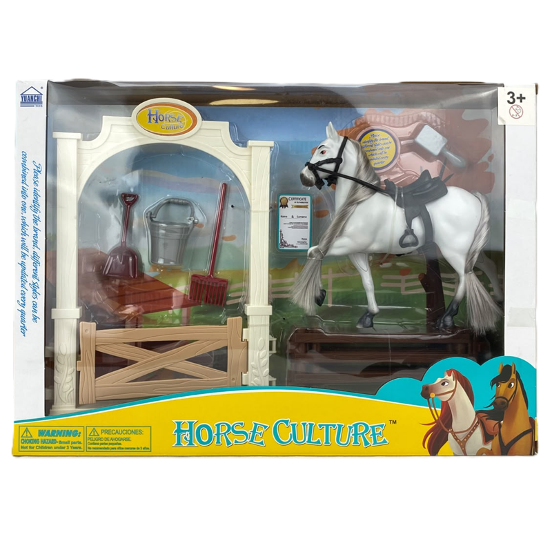 Conjunto Estábulo Infantil com Cavalo e Acessórios - Brink Center