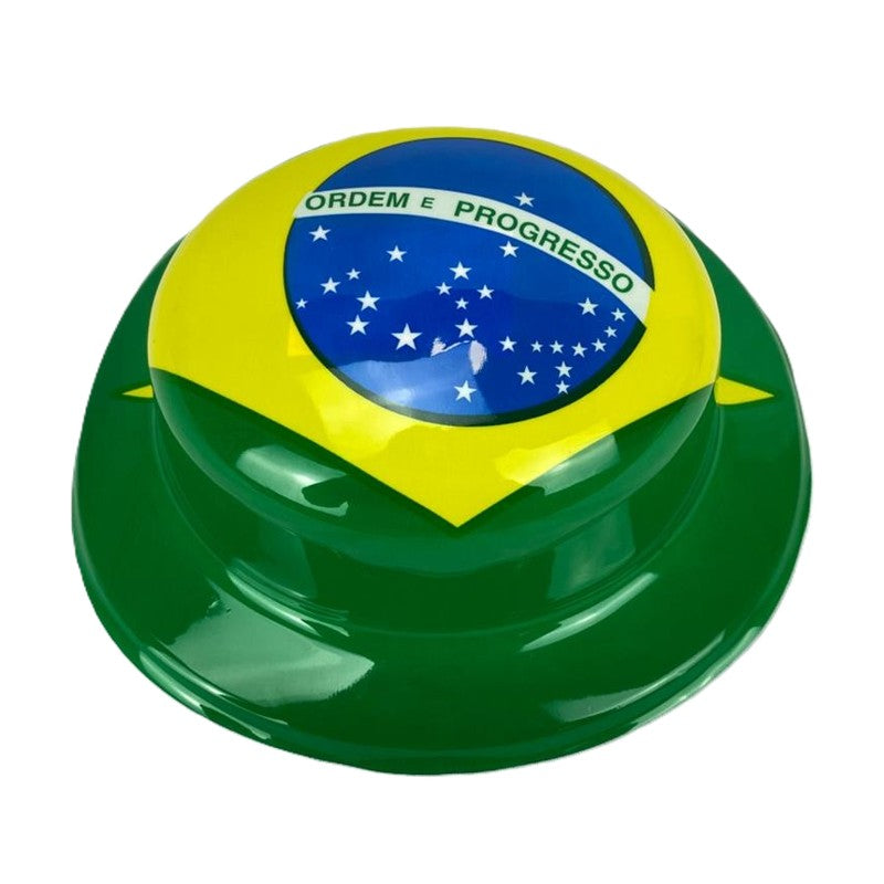 Kit com 12 Chapéus Personalizado Bandeira do Brasil - Art Brink