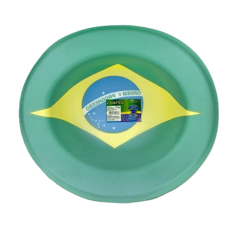 Kit com 12 Chapéus Personalizado Bandeira do Brasil - Art Brink