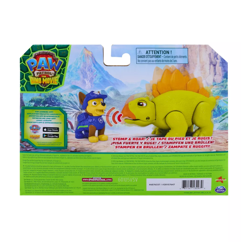 Boneco Patrulha Canina Dino Movie com Dinossauro - Sunny