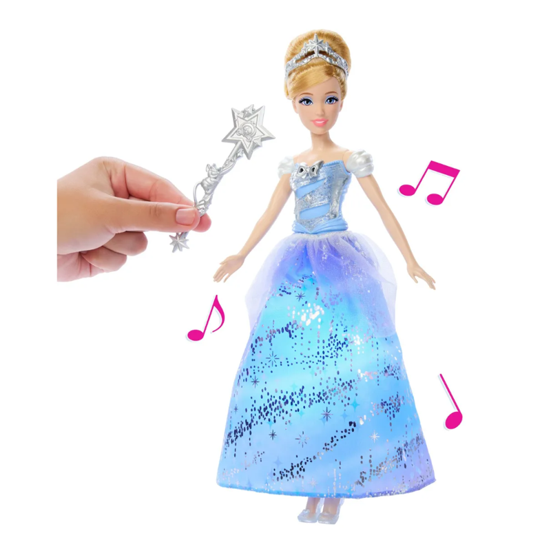 Boneca Cinderela Vestido Baile Encantado com Luz e Som - Mattel