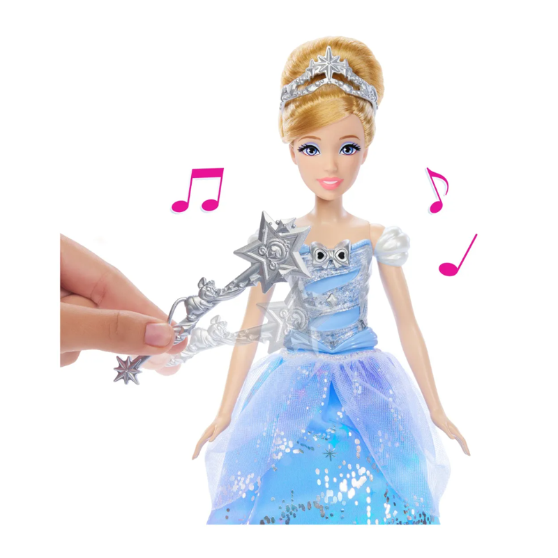 Boneca Cinderela Vestido Baile Encantado com Luz e Som - Mattel