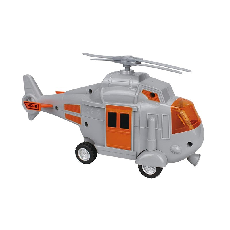 Helicóptero de Resgate Cinza com Fricção Luz e Som - Brink Center